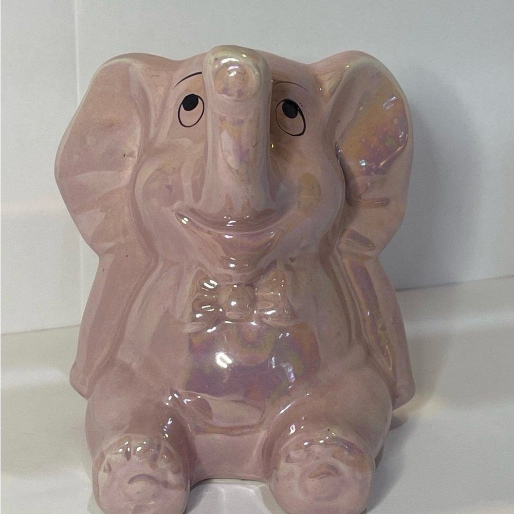 Pink Elephant Figurine piggy bank